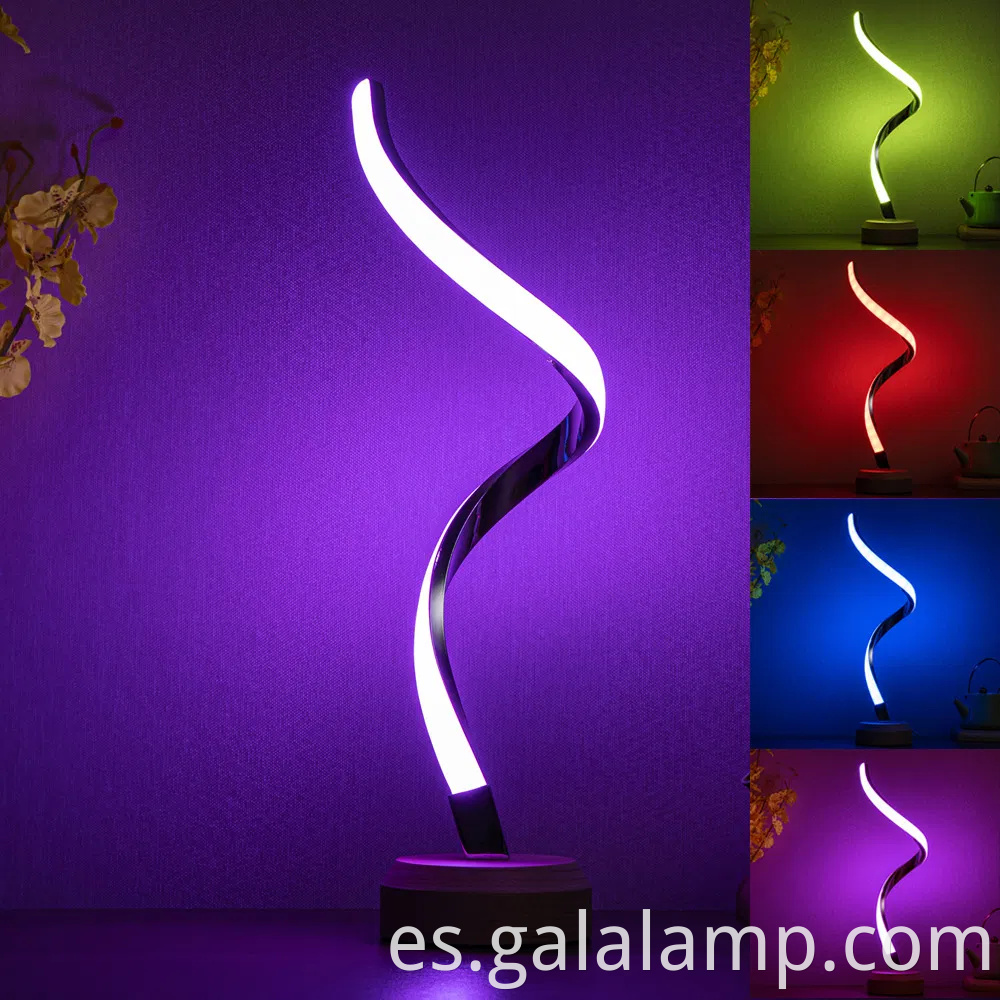 Lámpara de mesa de cabecilla de luz de color LED de color marido RGB